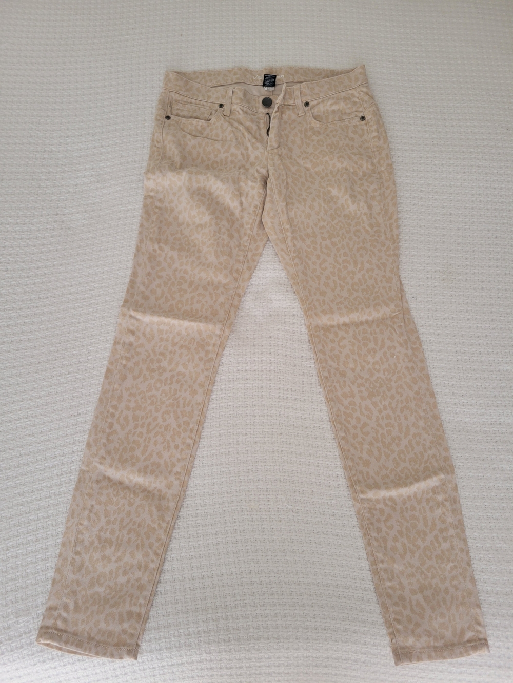 VS Siren Beige Leopard-Print Jeans